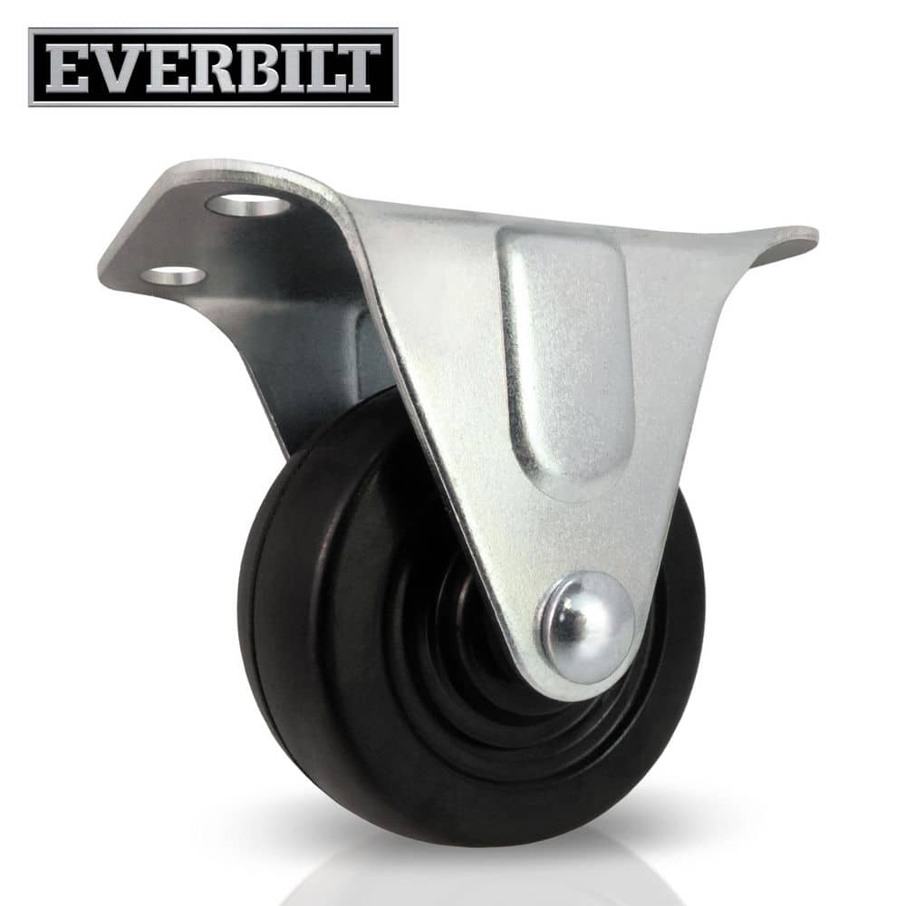 2 in. Black Soft Rubber and Steel Rigid Plate Caster with 90 lbs. Load Rating price history on PriceWatchPro