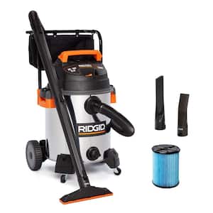 16 Gal. 6.5 Peak HP Stainless Steel Shop Vacuum Wet Dry Vac with Fine Dust Filter, Locking Hose and Attachments WD1956
