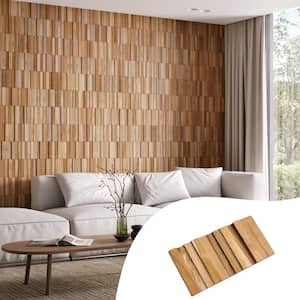 0.79 in. x 7.09 in. x 14.17 in. UltraWood Teak Natural Jointless Vertical Wall Paneling (16-Pack)
