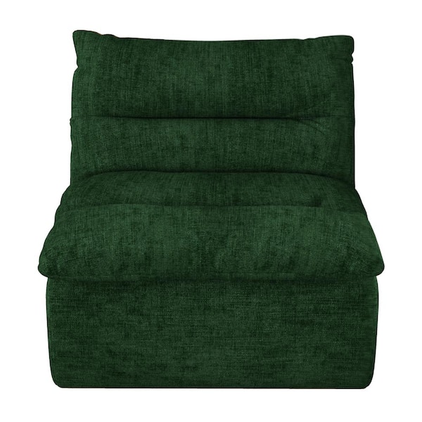 Unbranded Modern Armless Composite Outdoor Chaise Lounge, Lazy Floor Sofa, Bean Bag Couch, with Green Cushions