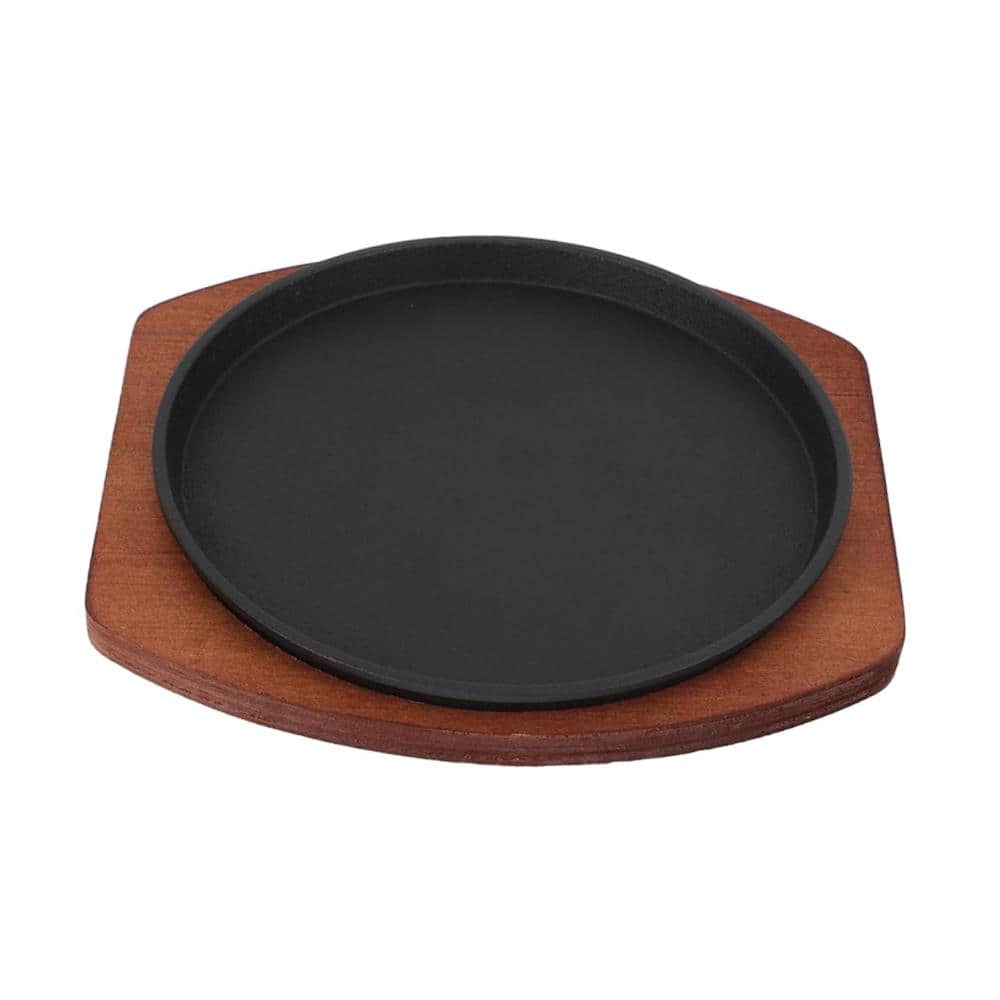 9.83 in Iron Sizzle Griddle Pan with Wooden Base Assorted Color 1-Piece price history on PriceWatchPro