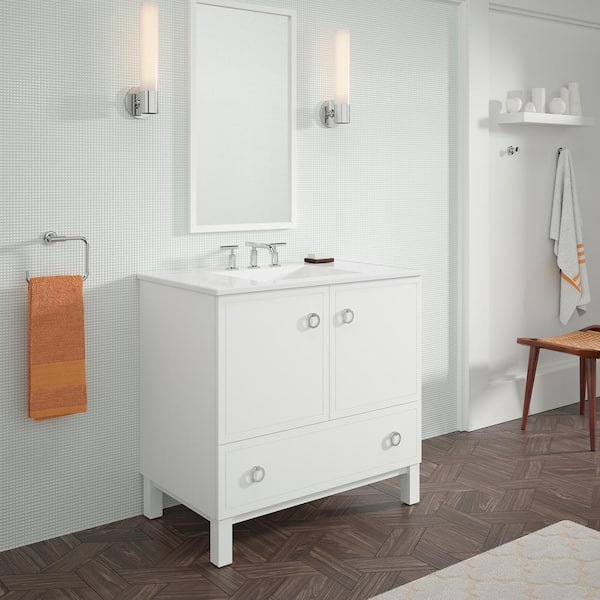 KOHLER Jacquard 36 in. W x 21.9 in. D x 34.5 in. H Bathroom Vanity Cabinet without Top in Felt Grey
