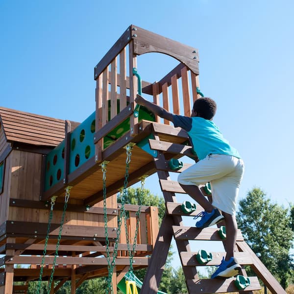 Backyard Discovery Woodridge Elite All Cedar Swing Set Playset