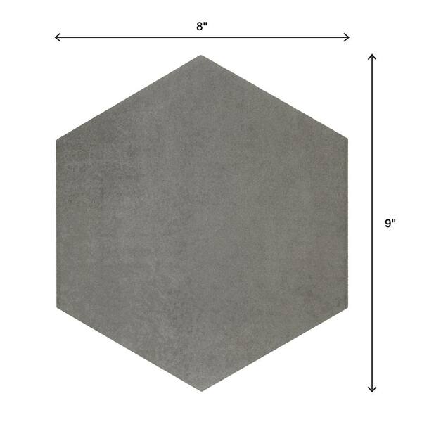Marazzi Moroccan Concrete Gray 8 in. x 9 in. Glazed