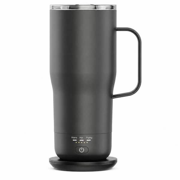 20 oz Black Stainless Steel Heated Coffee Mug Electric Temperature Control Drinkware for Home Outdoor 1 Piece
