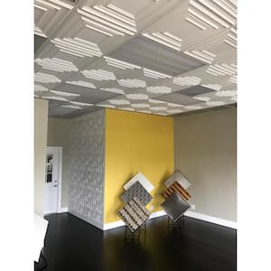 Schoolhouse 2 ft. L x 4 ft. L PVC Lay-in Ceiling Tile in White Matte (200 sq.ft./case)