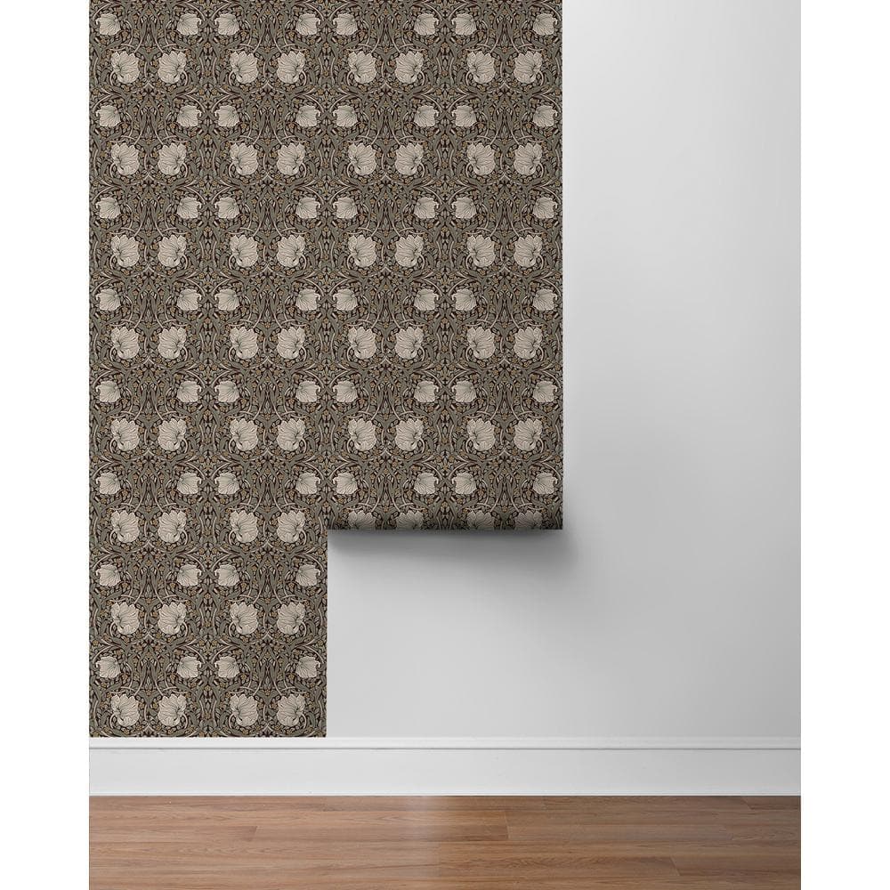 Auburn & Eucalyptus Floral Peel and Stick Wallpaper