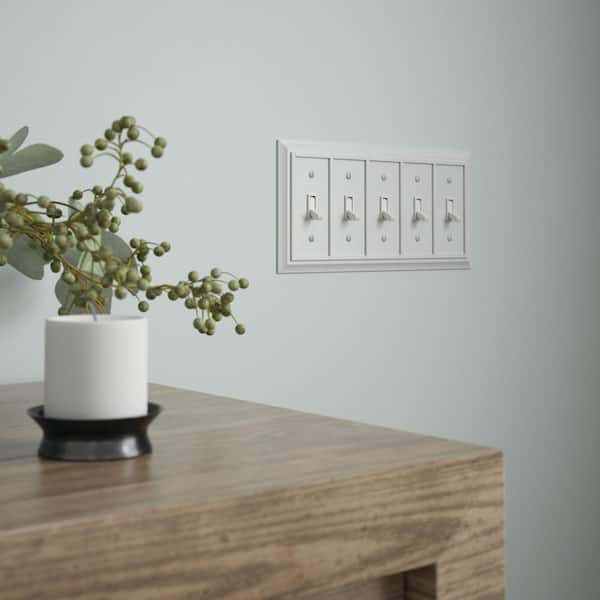 (1-Pack) Derby Customized 1-Gang Pure White Switch/Toggle Outlet Plastic Wall Plate