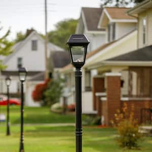 Imperial III Black Commercial Solar Post Light with Dual Color Temperature and 3 in. Fitter