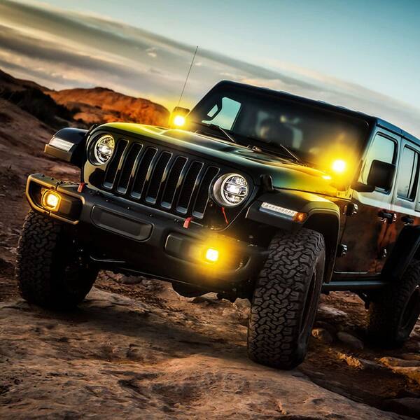 30-Volt 4 in. LED Pod Lights 60W Flood Spot Combo Driving Work Light with Wiring Harness for Offroad Truck ATV (2-Pack)