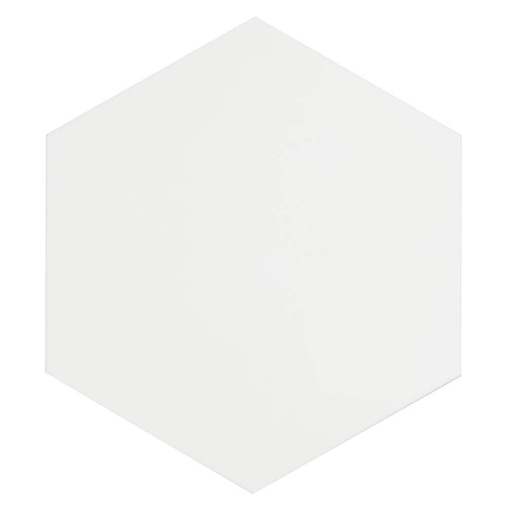 Maestro Matte White Hexagonal Porcelain Wall and Floor Tile