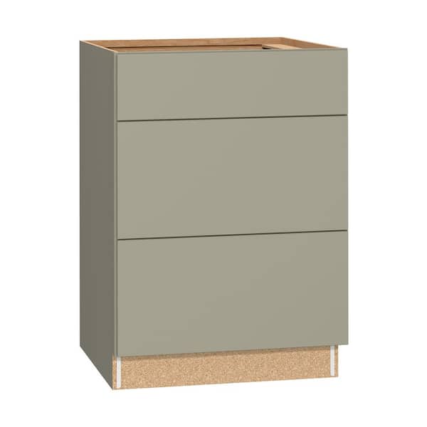 Westfield Dusk Gray Shaker Stock Assembled Drawer Base Kitchen Cabinet (24 in. W x 23.75 in. D x 35 in. H)