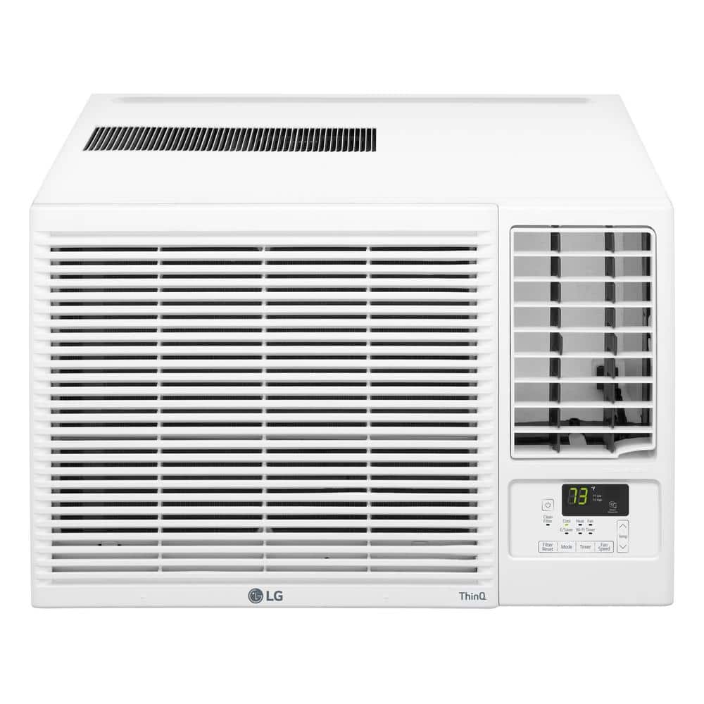 LG 18,000 BTU White Wi-Fi Window Air Conditioner with Heater