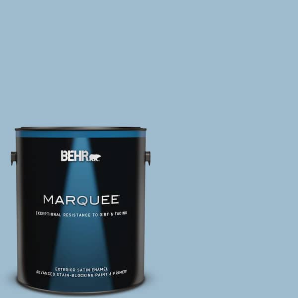 BEHR MARQUEE 1 gal. #S500-3 Partly Cloudy Satin Enamel Exterior Paint & Primer