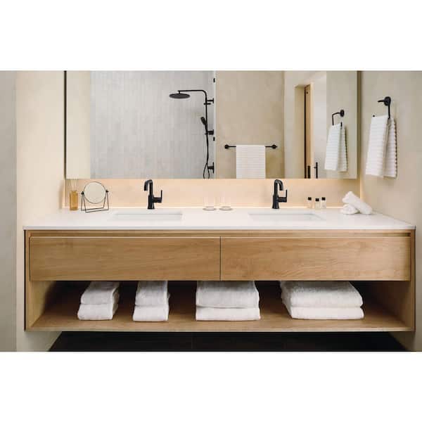 Delta Trinsic Single Handle Single Hole Bathroom Faucet with Drain