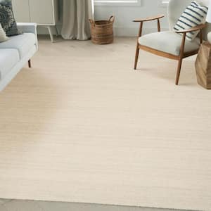 Interweave Beige 10 ft. x 14 ft. Solid Ombre Geometric Modern Area Rug