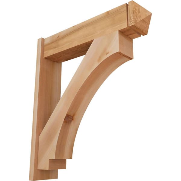 Ekena Millwork 8 in. x 36 in. x 32 in. Western Red Cedar Imperial Arts and Crafts Smooth Outlooker