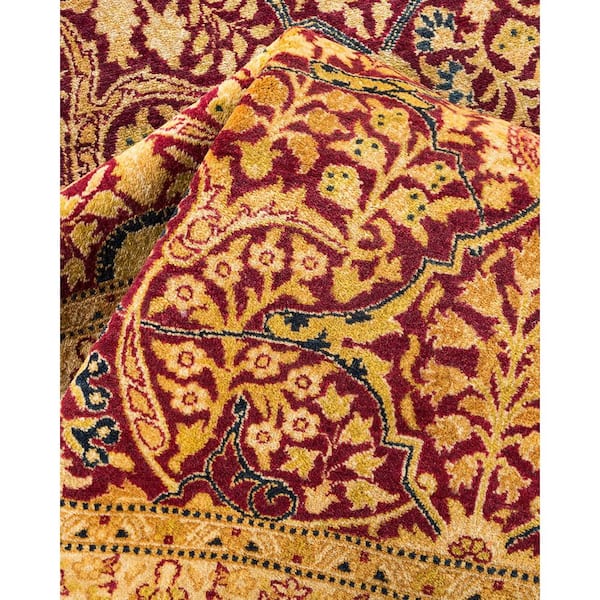 Mogul Red 6 x 12 Oriental Wool Indoor Runner Rug