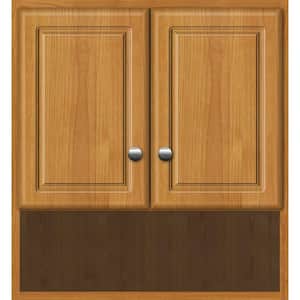 Shaker 18 in. W x 8.5 in. D x 26 in. H Simplicity Wall Cabinet/Toilet Topper/Over the John in Natural Alder
