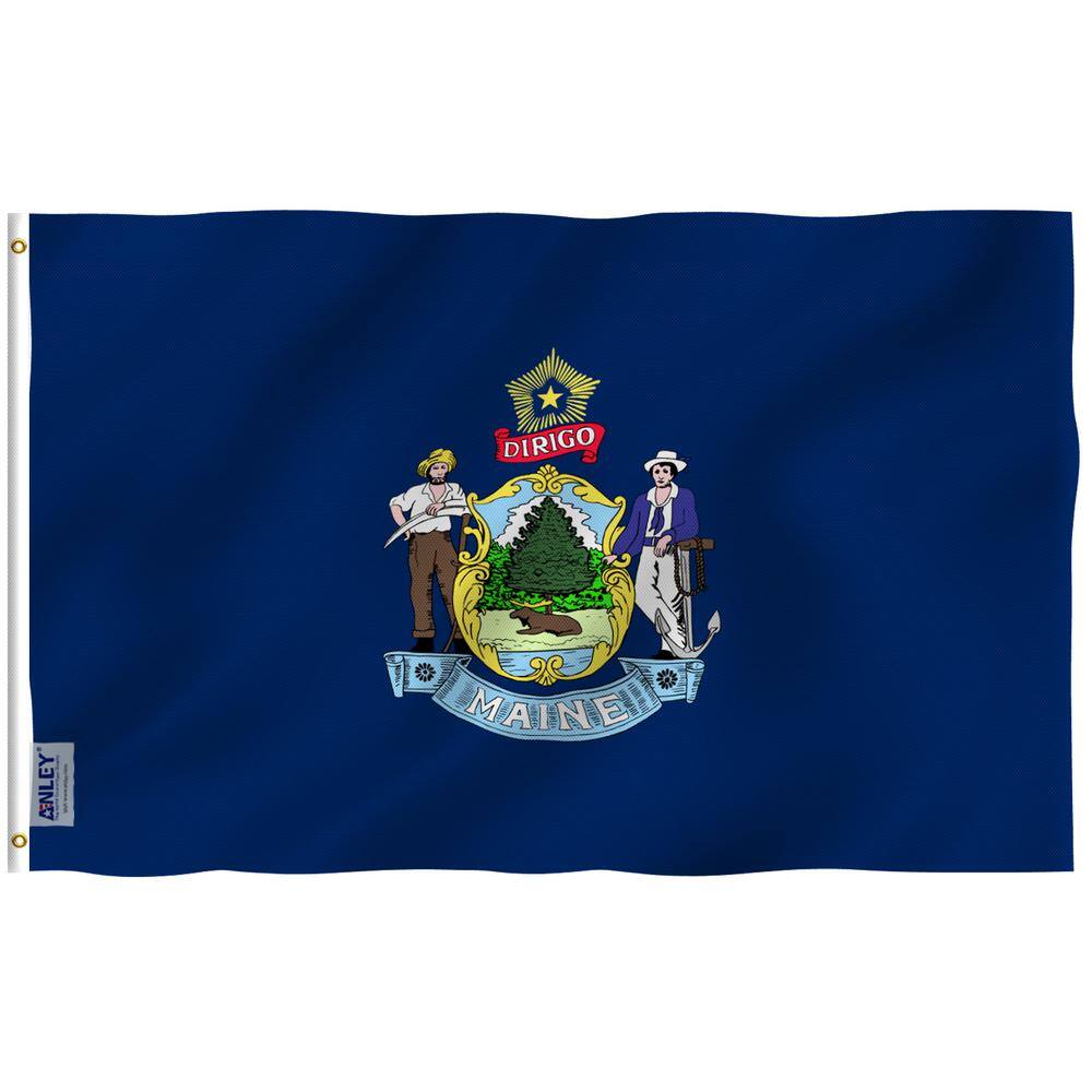 Fly Breeze 3 ft. x 5 ft. Polyester Maine State Flag 2-Sided Flags Banners w