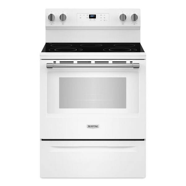 Maytag 30 In 5 Element Freestanding Electric Range In White With Precision Cooking System 3351