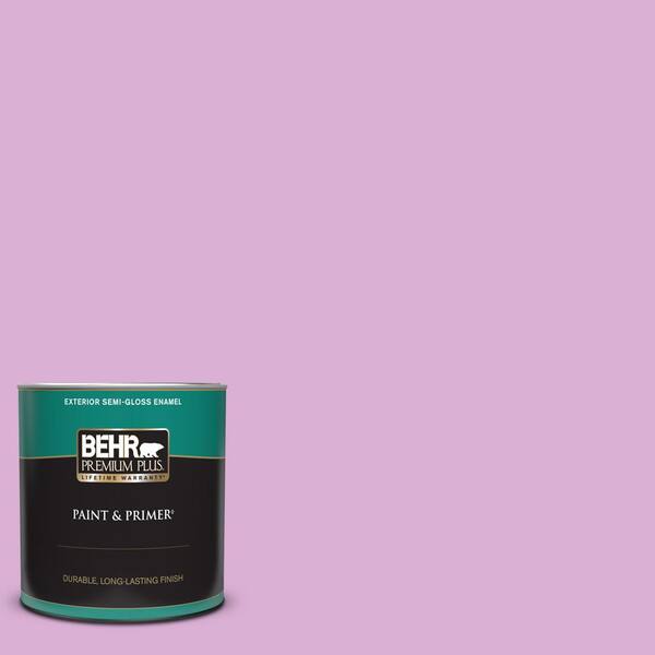 BEHR PREMIUM PLUS 1 qt. #P110-3 BFF Semi-Gloss Enamel Exterior Paint & Primer