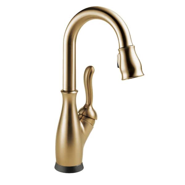 Delta Leland Gold Touch2O Technology Single Handle Bar Faucet in Champagne Bronze