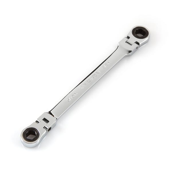 TEKTON 5/16 in. x 3/8 in. Flex-Head Ratcheting Box End Wrench