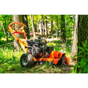 14 in. 14 HP Gas Powered Commercial Stump Grinder with Electric Start & Towbar