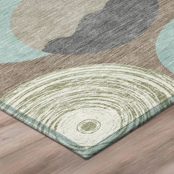 Chantille Machine Washable Indoor/Outdoor Abstract ACN2977 Taupe 10 ft. x 14 ft. Area Rug