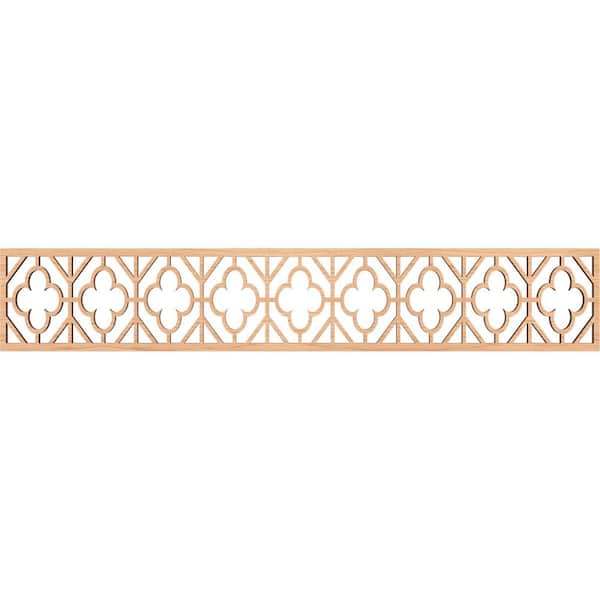 Ekena Millwork Hazelton Fretwork 0.375 in. D x 46.625 in. W x 8 in. L Hickory Wood Panel Moulding