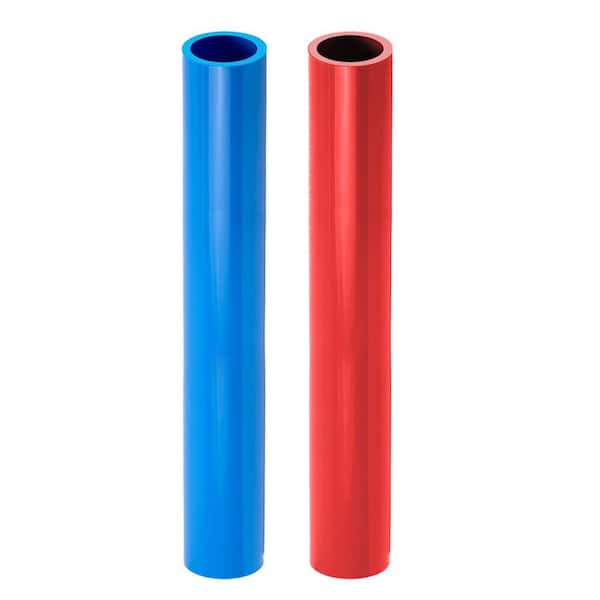 3/4" x 2 Ft PEX-B Tube Stick, Pack of Red and Blue Pex Tubing for Potable Water