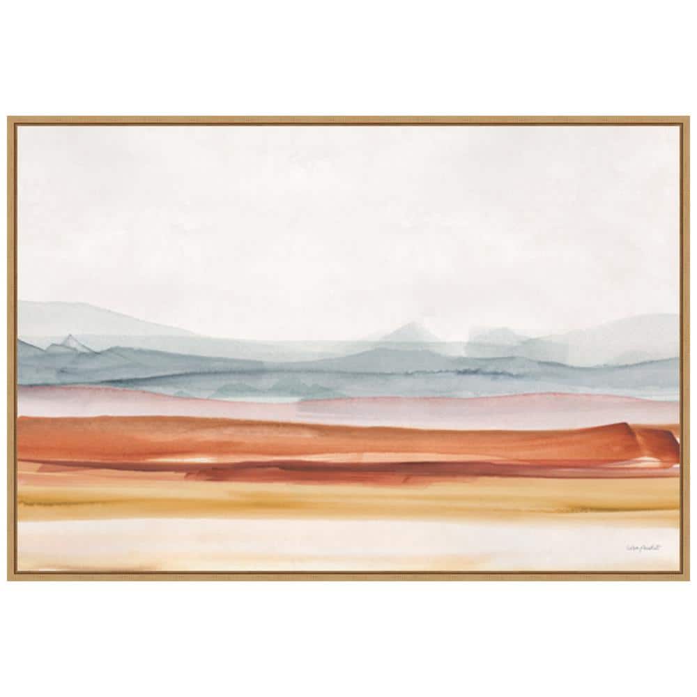 Sierra Hills Abstract Landscape Canvas Print with Maple Frame
