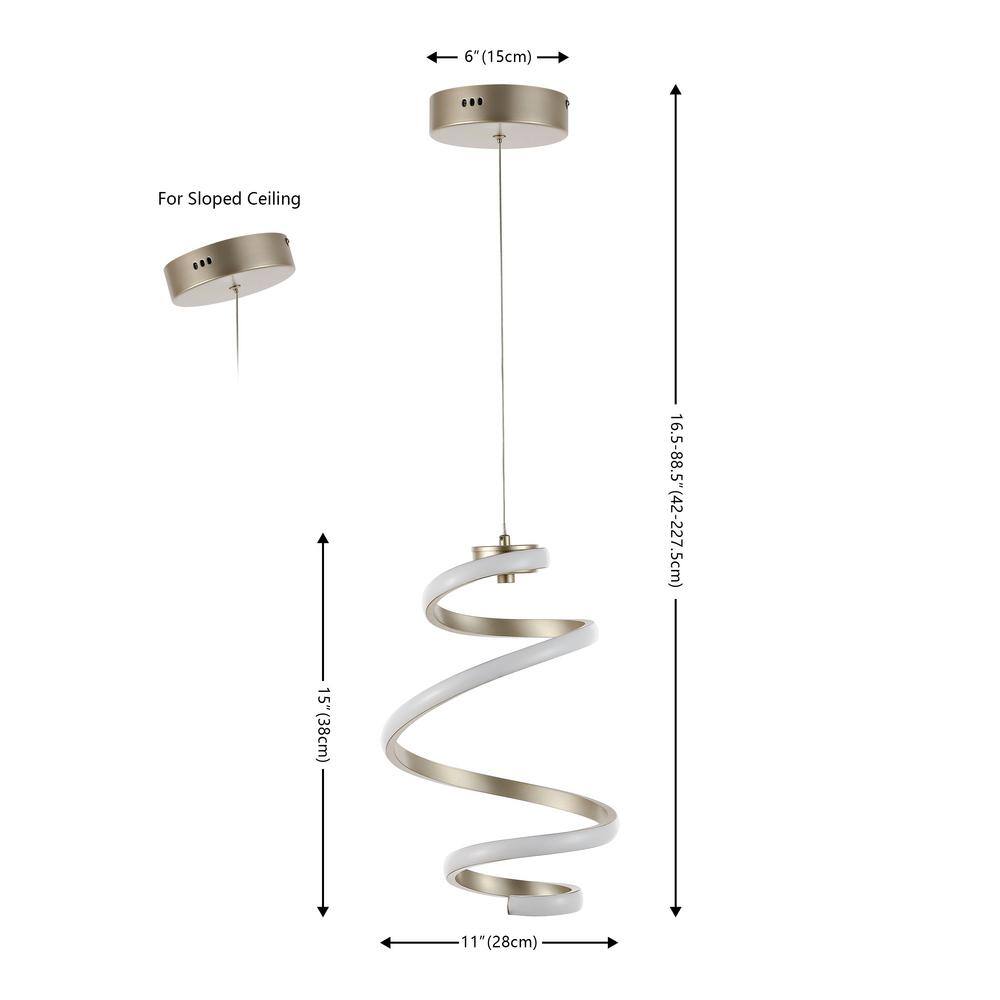 11" Silver Modern Minimalist Aluminum LED Pendant Light