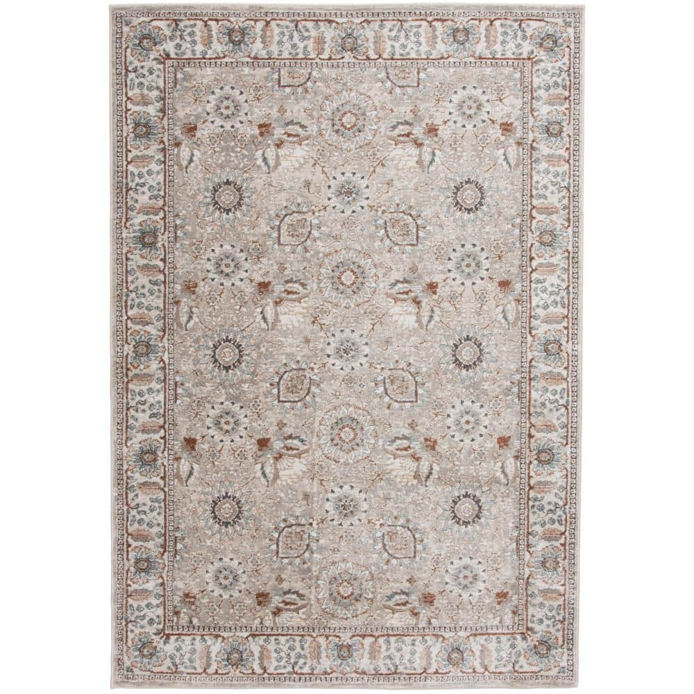 Reynell Gray 5 ft. x 7 ft. Floral Area Rug price history on PriceWatchPro