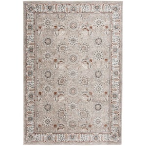 Reynell Gray 10 ft. x 13 ft. Floral Area Rug