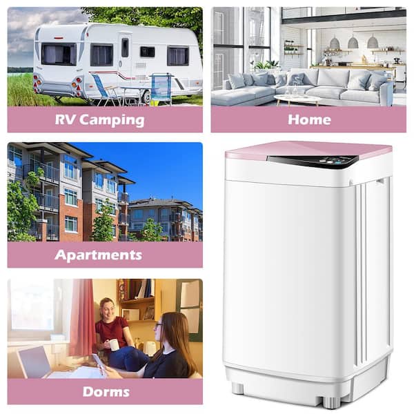 Pink Full-Automatic Washing Machine Washer with Germicidal UV Light