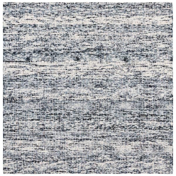 SAFAVIEH Abstract Black/Beige 6 ft. x 6 ft. Classic Crosshatch Square Area Rug