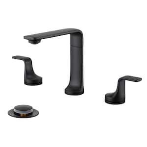 Varen 8 in. Widespread 2-Handle Bathroom Faucet in Matte Black