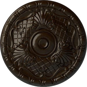 15-3/4 in. x 5/8 in. Amelia Urethane Ceiling Medallion (Fits Canopies upto 4-1/8 in.), Bronze