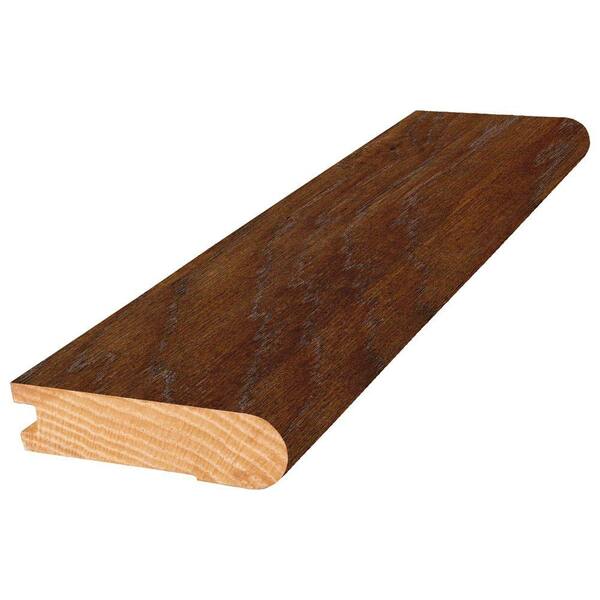 Mohawk Hickory Chocolate 3/4 in. Thick x 3 in. Wide x 84 in. Length Hardwood Flush Stair Nose Molding
