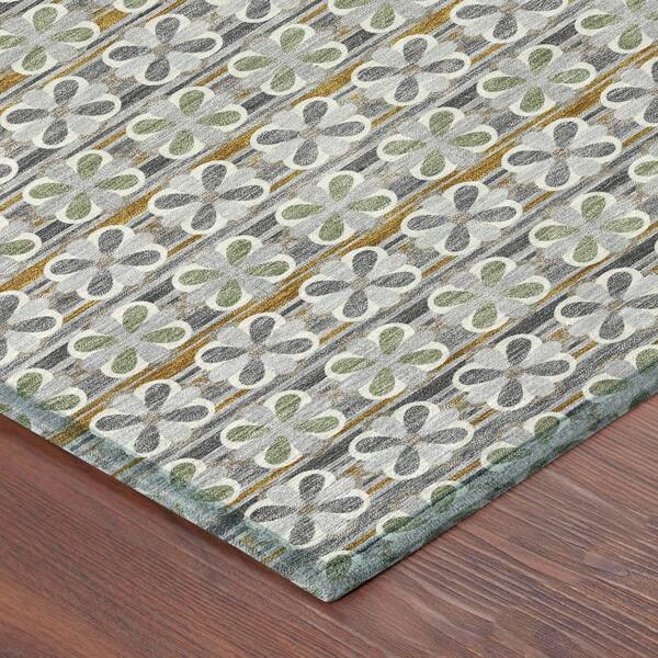 Chantille Machine Washable Indoor/Outdoor Abstract ACN2695 Gray 10 ft. x 14 ft. Area Rug