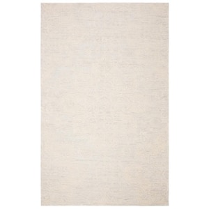 Abstract Ivory/Beige 4 ft. x 6 ft. Floral Area Rug
