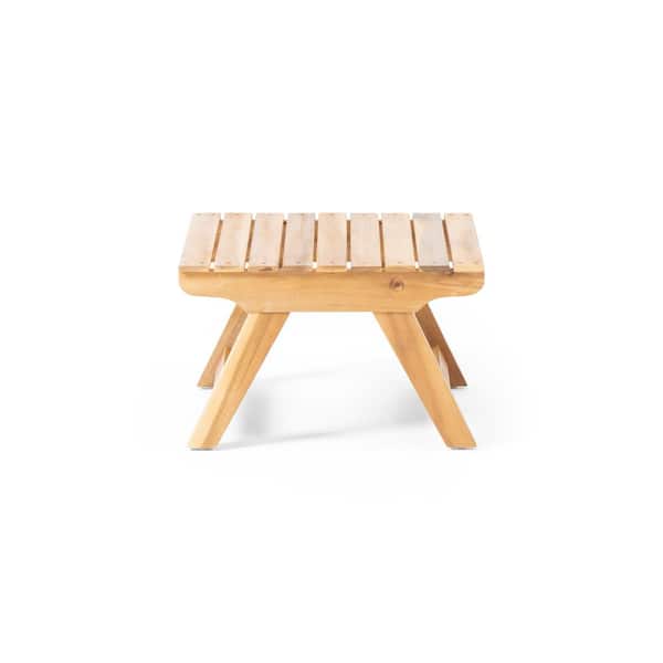 Sudbury 12.50 in. Teak Brown Square Wood Outdoor Patio Side Table