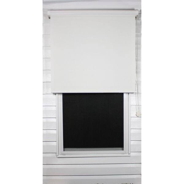 Coolaroo White Exterior Roller Shade, 92% UV Block (Price Varies by Size)-DISCONTINUED