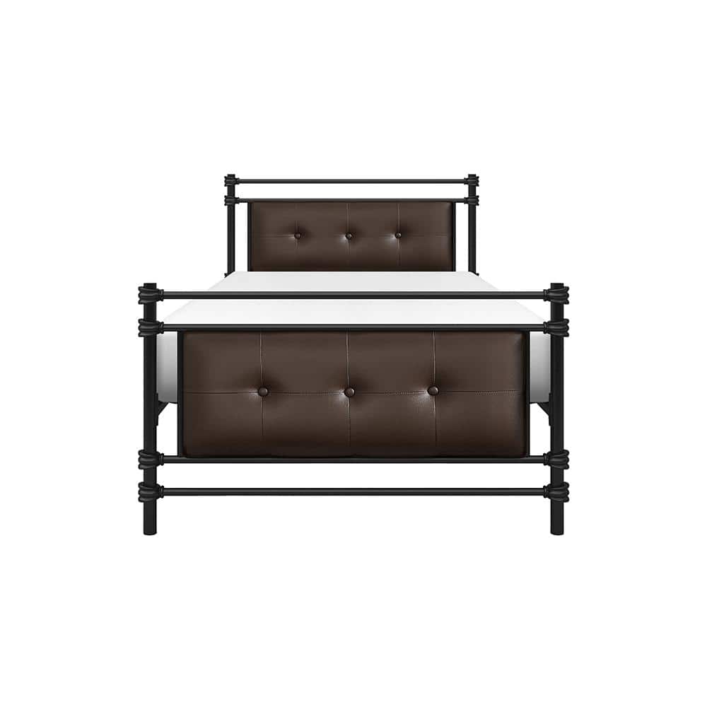 Lia Black Metal Frame Twin Platform Bed