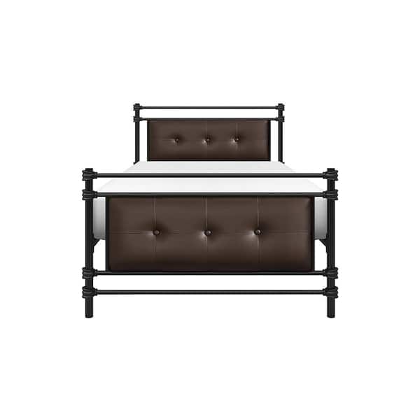 Lazzara Lia Black Metal Frame Twin Platform Bed