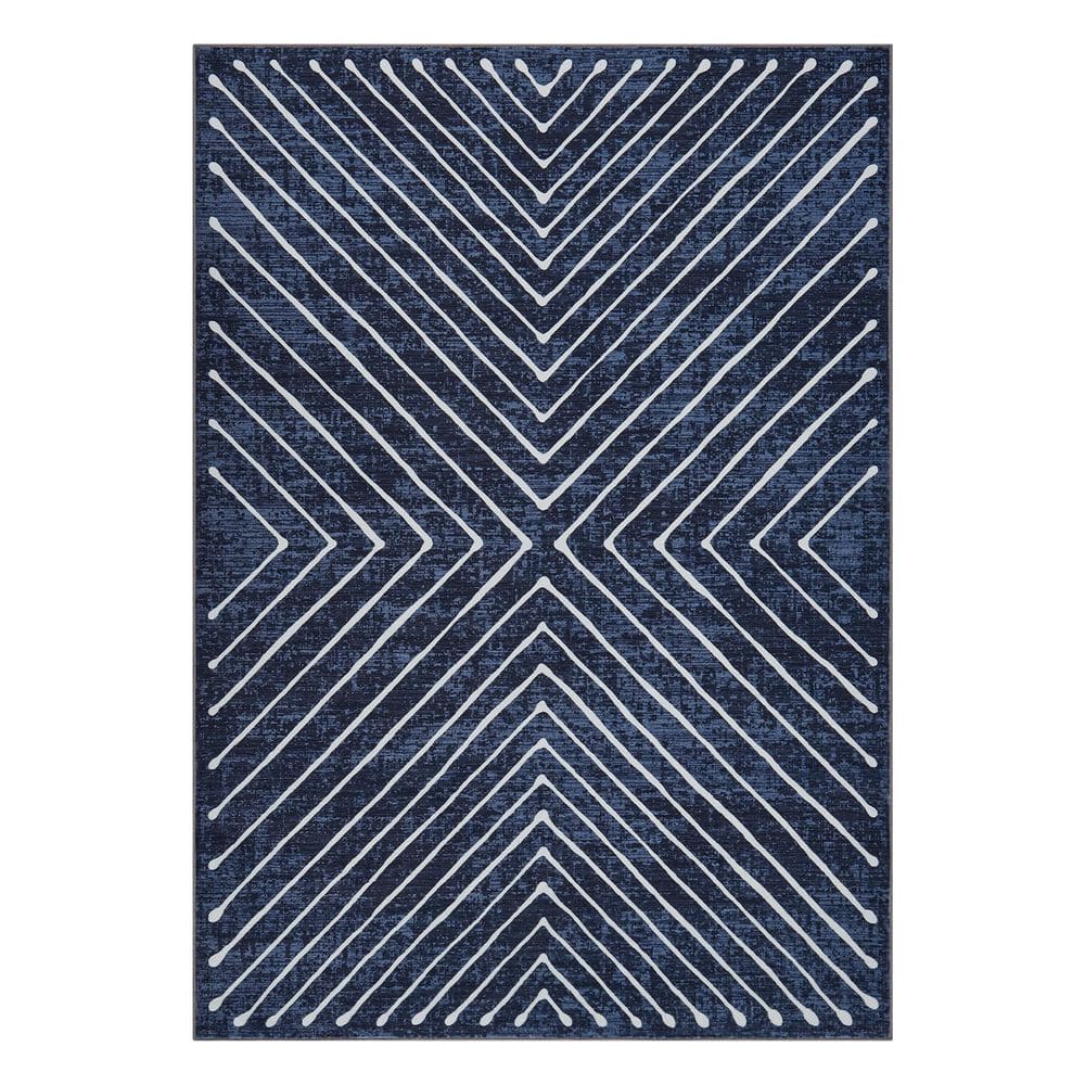 Large Striped Washable Soft Thin Carpet for Bedroom Living Room Home Decor Office Blue 10 ft. x 13 ft. Area Rug price history on PriceWatchPro