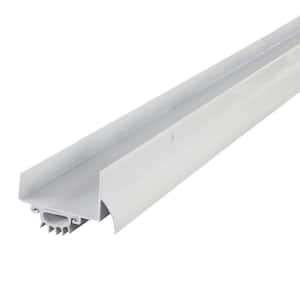 36 in. White Aluminum U-Shape Screw-on Under Door Seal