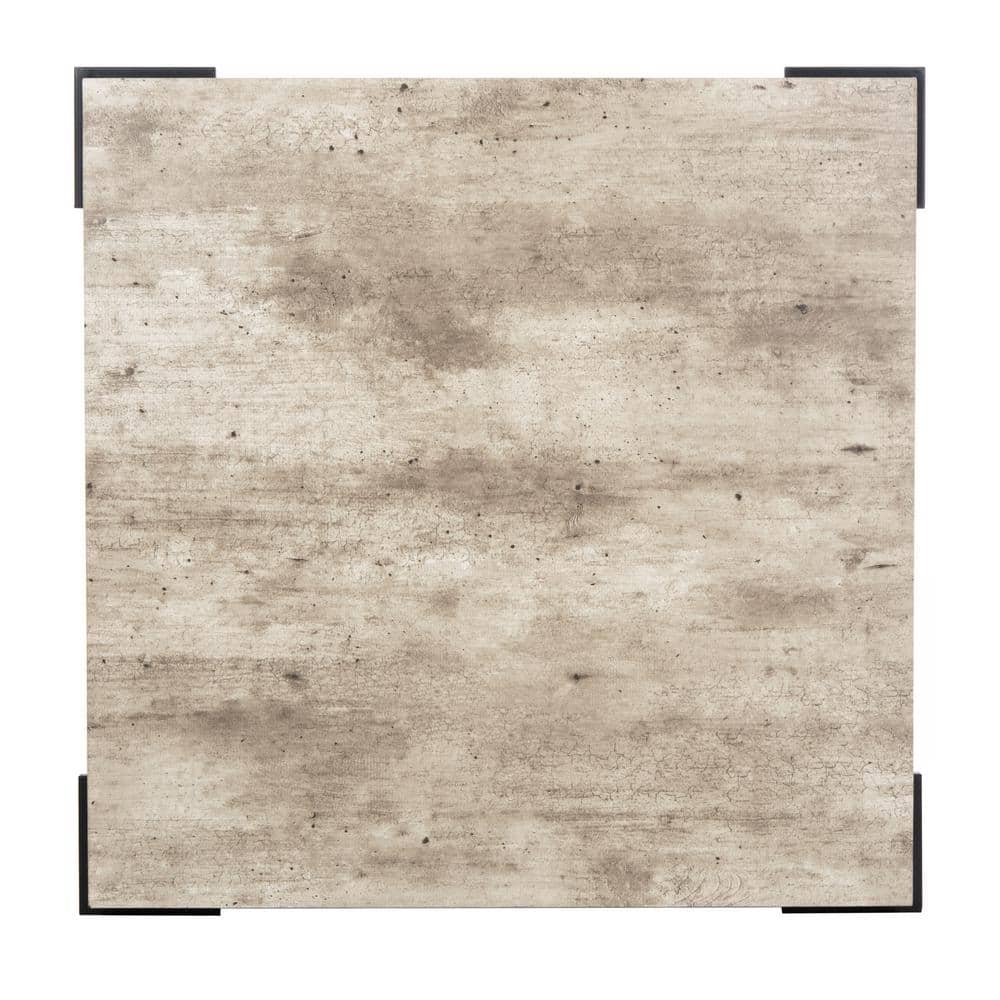 Eli Light Gray Faux Concrete Square Coffee Table